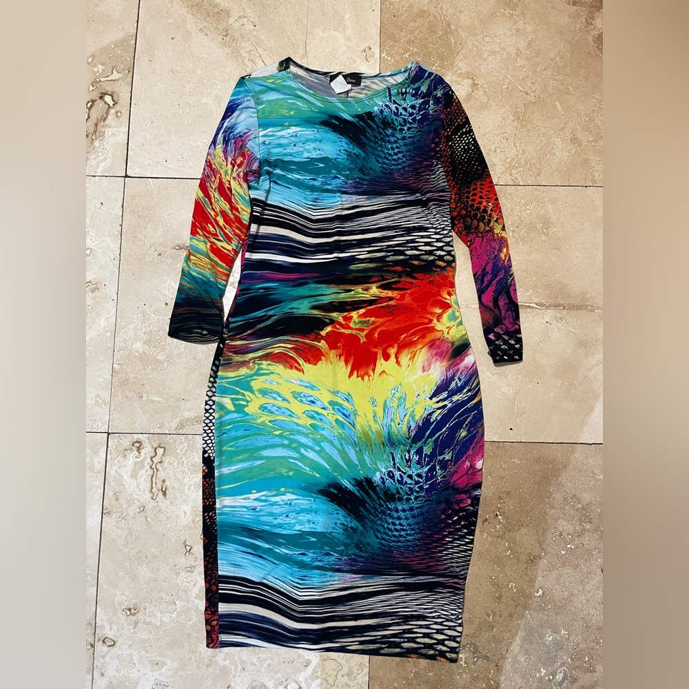 Colorful Long Sleeve Dress
